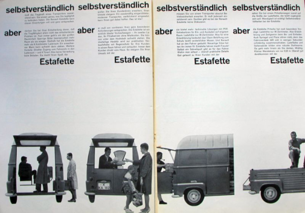 Renault Estafette Modelprogram 1962 Carbrochure (7158)